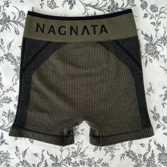 Nagnata Rib Mini Short in Moss - Picture 6 of 8